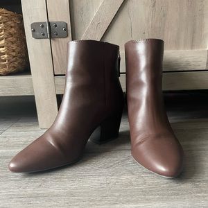 Size 8 - A New Day (Target) Brown Leather Ankle Boots